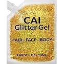 Face, Body & Hair Glitter Gel - Halloween Glitter for Kids and Women - 3 Oz Cosmetic-Grade Gel w/Moon & Stars for Festivals & Halloween Party, Easy Beauty & Personal Care CAI BEAUTY NYC