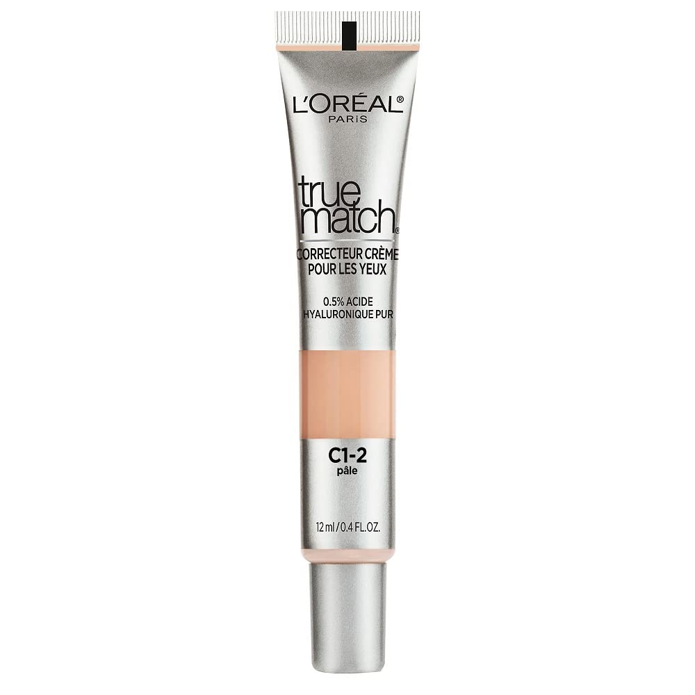 L'Oreal Paris True Match Eye Cream in a Concealer, 0.5% hyaluronic acid, Fair C1-2, 0.4 fl. oz. Beauty & Personal Care L'Oreal Paris