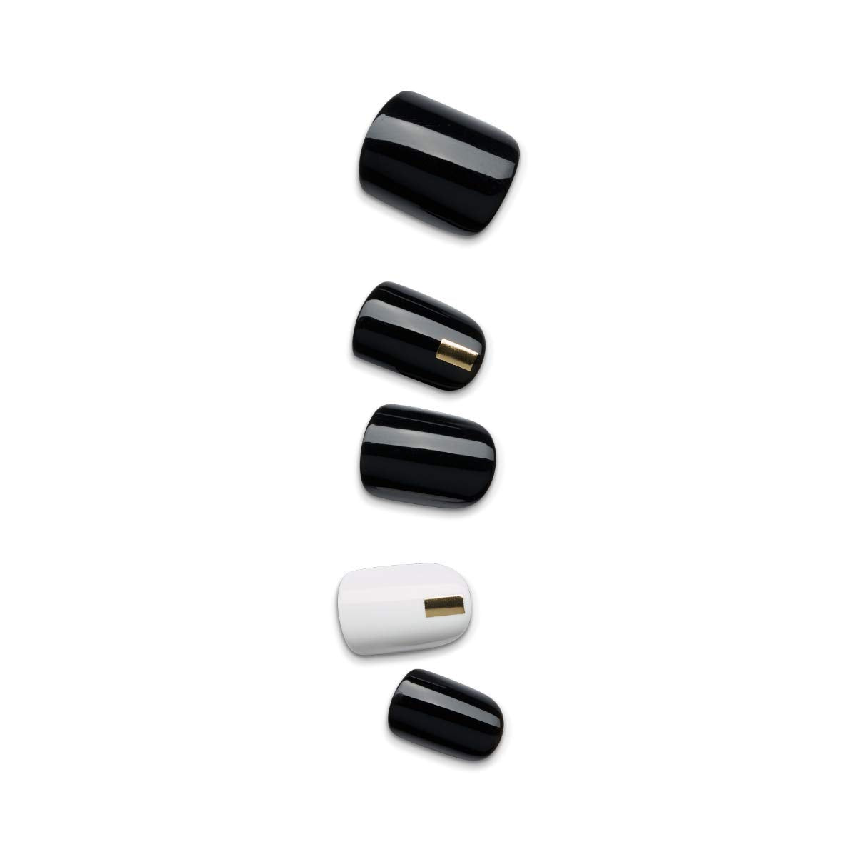 imPRESS Design, Press On Nails, Midnight Drive, Black and White, Short, Size, Squoval, Shape, Includes 30 Nails, Prep Pad, Instructions Sheet, 1 Beauty & Personal Care imPRESS
