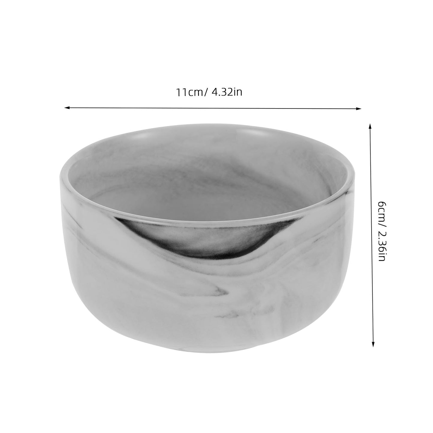 VICASKY Marble Pattern Shaving Soap Bowl for Men Small Deep Porcelain Soap Shaving Bowl Decorative Barber Use Beauty and Personal Care VICASKY
