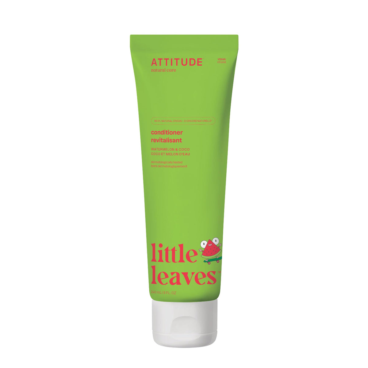 ATTITUDE Natural Conditioner for Kids, Hypoallergenic, Vegan, Plant- and Mineral-Based, Vegan and Cruelty-free, Watermelon & Coco, 8 Fl Oz Beauty & Personal Care ATTITUDE