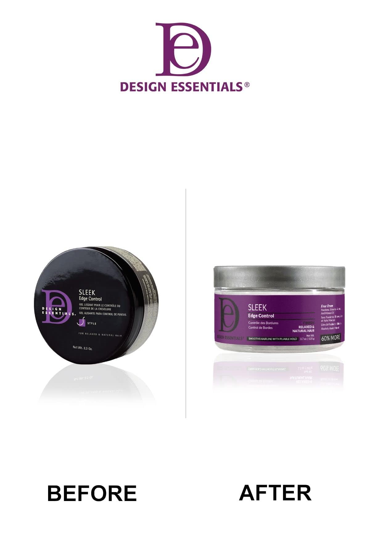 Design Essentials Sleek Edge Control, Medium Hold for Relaxed and Natural Textures, 3.7 Ounce (Pack of 1) Beauty & Personal Care Design Essentials