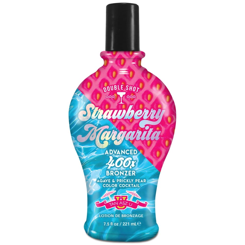 Tan Asz U Double Shot Strawberry Margarita Advanced 400X Bronzer 7.5oz Beauty & Personal Care Tan Asz U