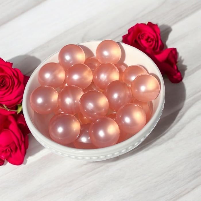 Rose Aromatherapy Bath Beads with Coconut Oil (25 Count) - Moisturizing Bath Pearls for Soft, Silky Skin - Relaxing Spa Experience (Pink Pearl) Beauty and Personal Care TALAZU