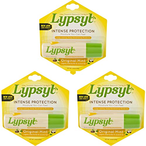 Lypsyl Intense Protection Original Mint, Lip Balm 0.10 oz (3-Pack) Beauty and Personal Care Lypsyl