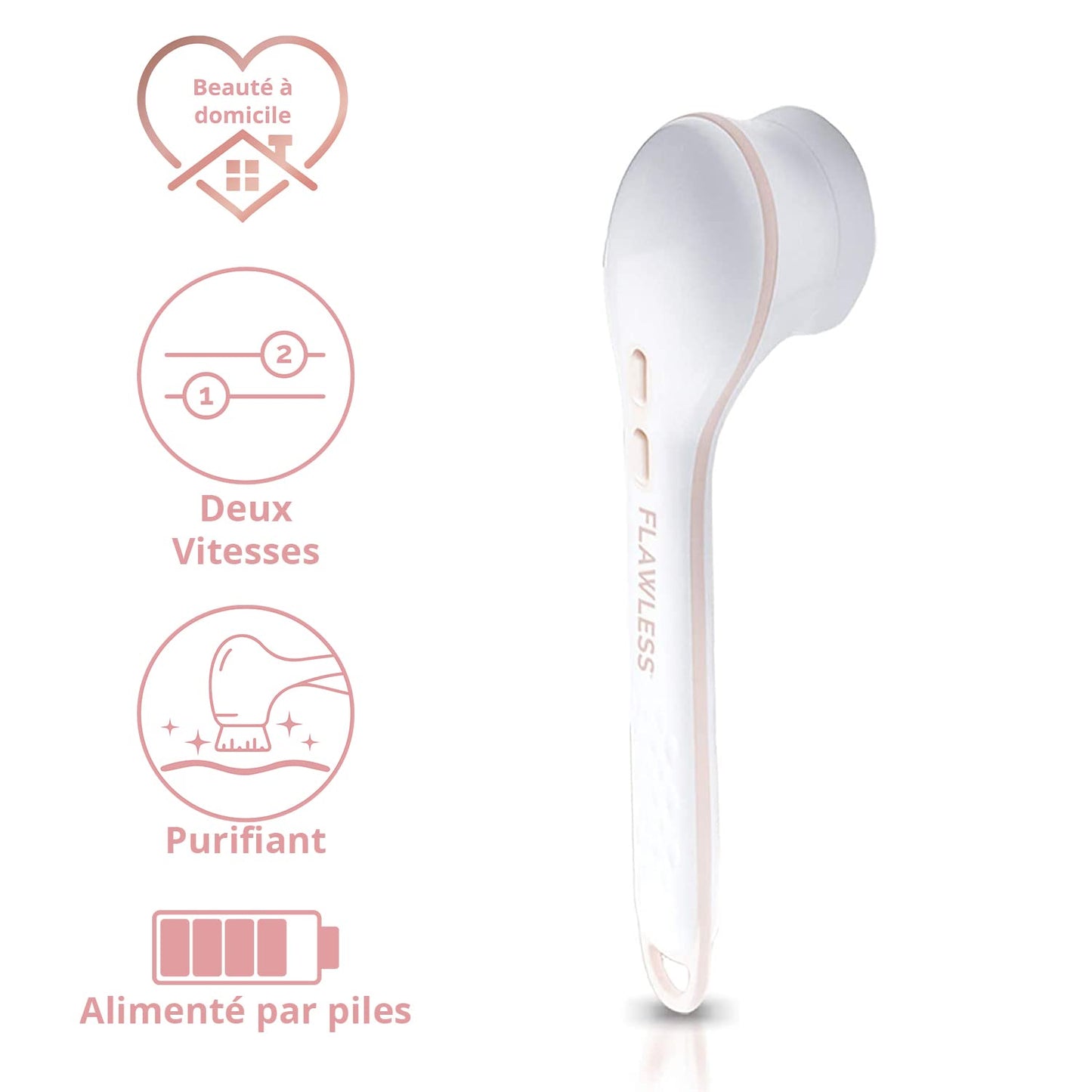 Finishing Touch Flawless Cleanse Spa, Electric Body Brush- with 3 Multi-Purpose Cleansing Heads for a Full Body Spa Experience Beauty and Personal Care Flawless