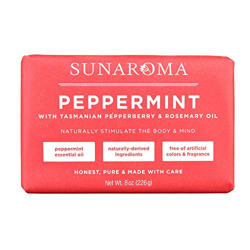 SUNAROMA Soap - 8.5oz (Peppermint Oil & Rosemary) Beauty & Personal Care SUNAROMA