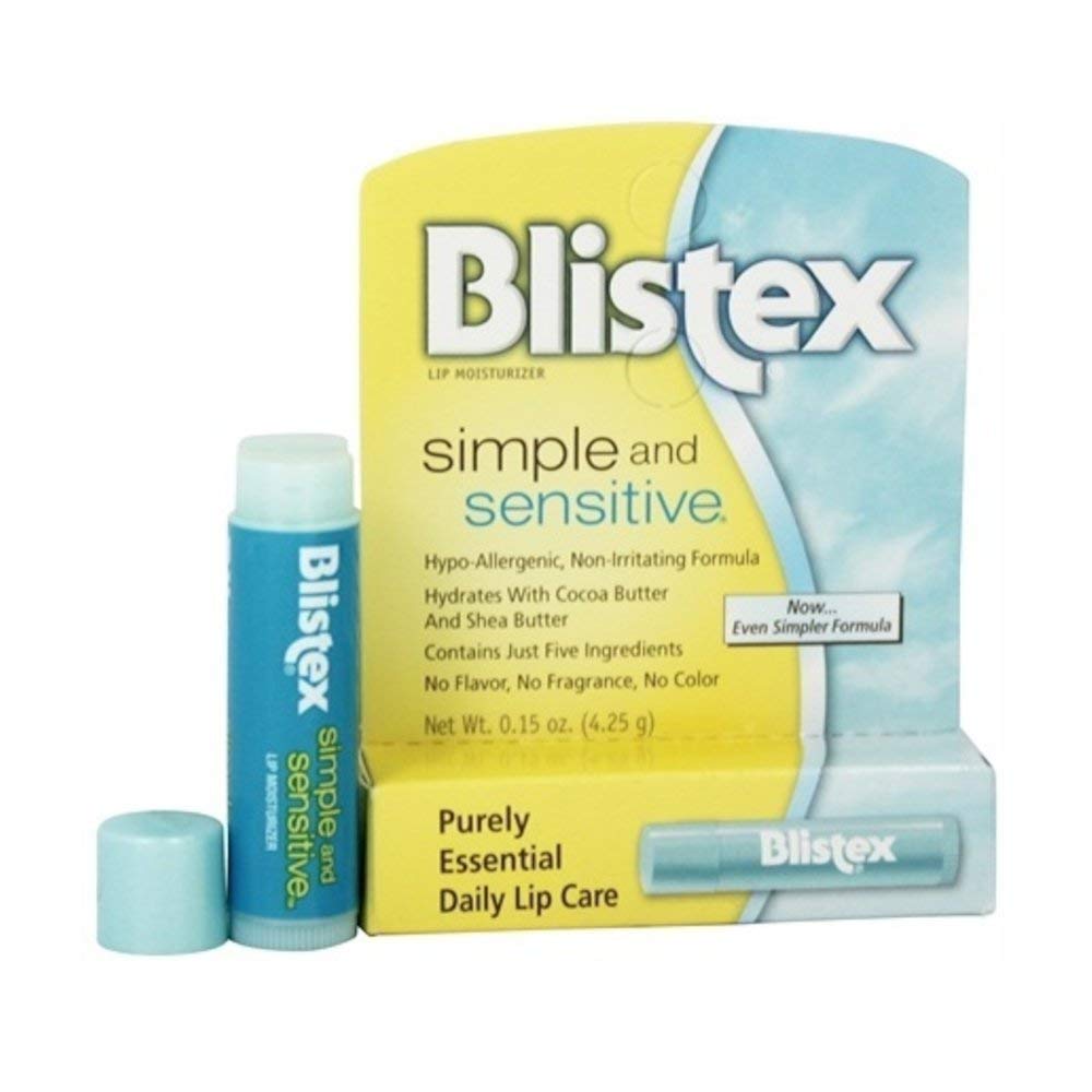 Blistex Simple & Sensitive Lip Moisturizer 0.15 oz (Pack of 4) Beauty & Personal Care Blistex