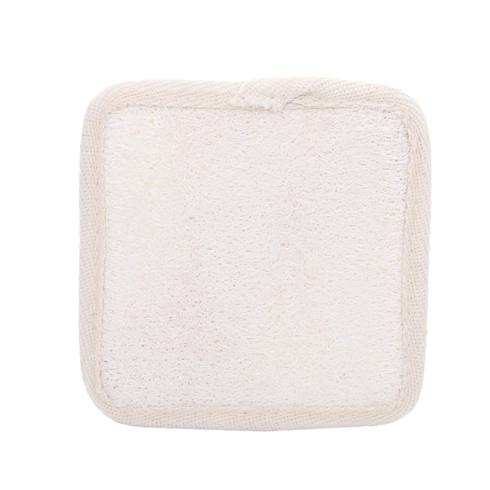 Natural Loofah Bath Sponge for Exfoliating, Biodegradable Exfoliator Scrub for Shower & Body Care, with Cotton Blend Backing (11 * 11 Square Beige Beauty and Personal Care Waillynice