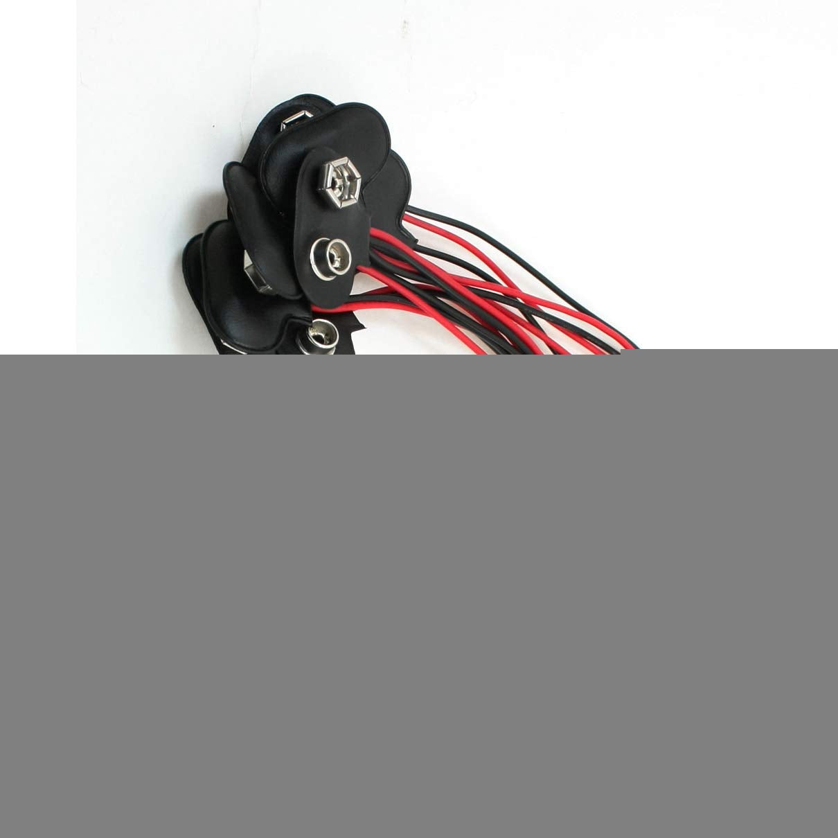 Aexit 10x Black Cords, Adapters & Multi-Outlets Red Short Cable Connection 9V Battery Clips Extension Cords Connector Beauty and Personal Care Aexit