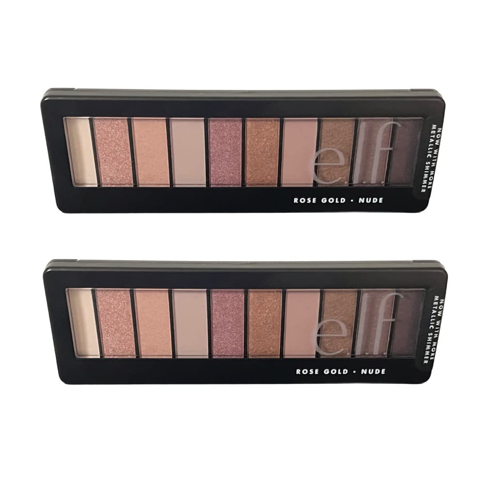 e.l.f. Pack of 2 Eyeshadow Palette, Rose Gold - Nude 83277 Beauty & Personal Care e.l.f.