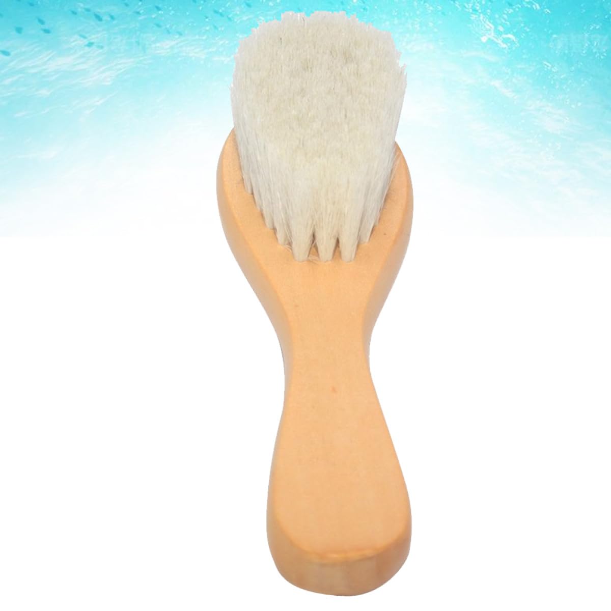 Baluue Bath Brush and Wooden Hair Comb Natural Gentle Wool Massage Bathing Scrubber for Newborns and Shower Back Scrubber Body Cleaning Beauty and Personal Care Baluue