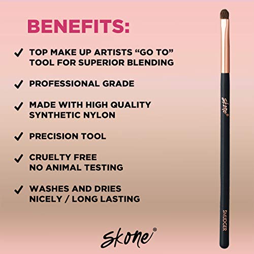 Skone Cosmetics | Professional Grade Makeup Brush | Eye Shadow | Eyebrows | Primer | Smudger | Nylon Brush (Smudger Brush) Beauty & Personal Care Skone