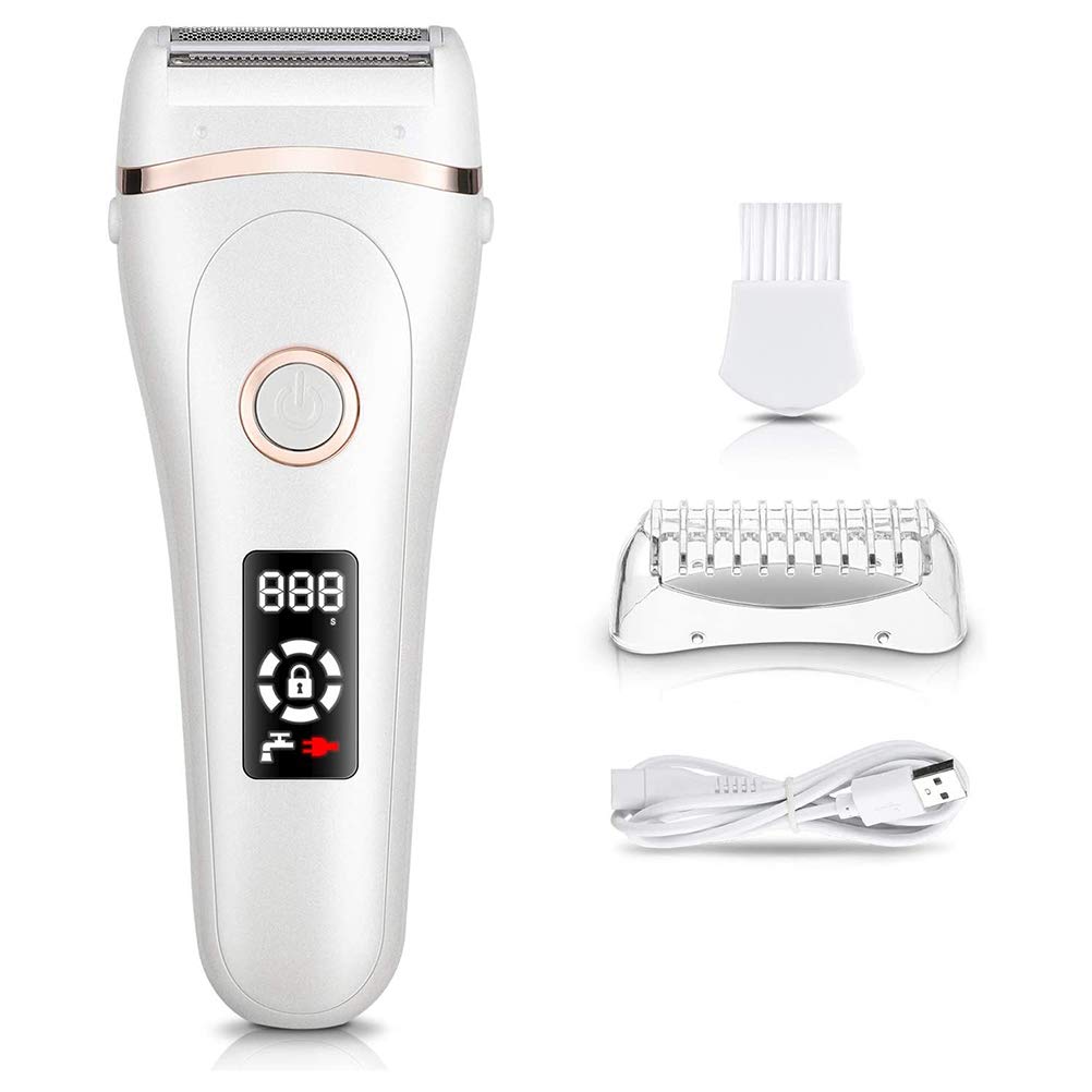 Electric for Women, Shaver Rechargeable Women's Electric Shaver with LED Display Body Hair Removal for Face Underarm Legs and Bikini Line Beauty and Personal Care Faruxue