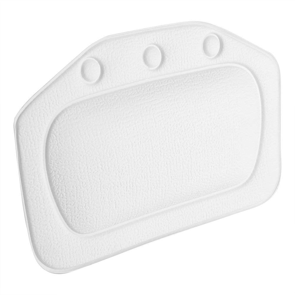 TOPINCN Bathtub Head Rest Pillow Spa Bath Pillow for Neck Support with Suction Cups Super Soft PVC Cushion Headrest for Bath Tub Relaxation (White) Beauty and Personal Care TOPINCN