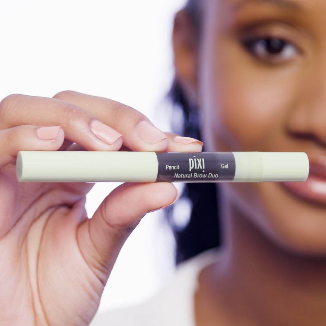 Pixi Natural Brow Duo - Natural Brown, Precision Pencil & Tinted Gel, Waterproof Brow Shaper for All-Day Hold, Paraben-Free, 0.2oz Beauty & Personal Care Pixi
