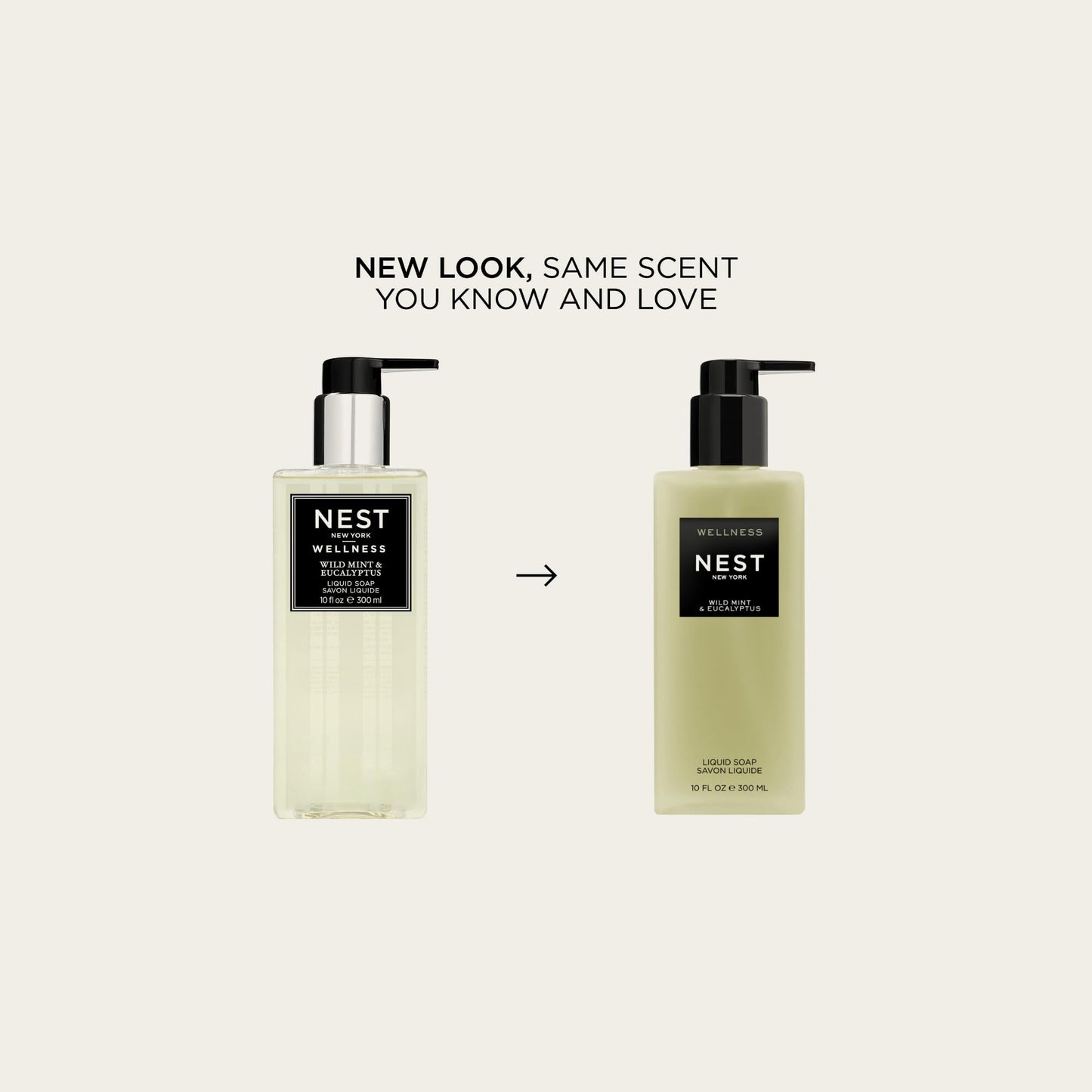 NEST New York Liquid Soap, Wild Mint & Eucalyptus - 10 fl oz - Cleanses & Nourishes Skin - Approx. 300 Pumps Per Bottle - Gluten Free & Cruelty Free Beauty & Personal Care NEST New York