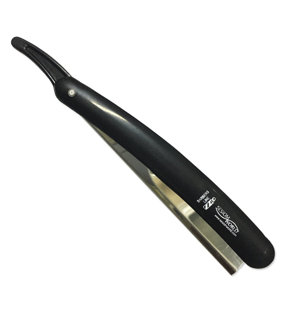 Sesiomworld Professional Hairdressing Knife, Barbershop Sheet, Black 1 Unit, 200 g Beauty and Personal Care sesioMWorld