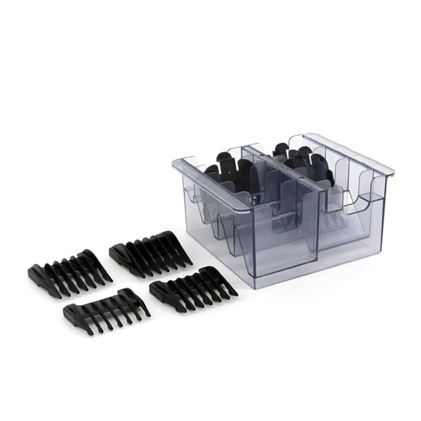 ORCOW 2X Grid Base Storage Box Compatible with 8Pcs Hair Clipper Trimmer Limit Comb Guide Comb Barber Tool Compatible with Wahl Guide Combs Beauty and Personal Care OrcoW