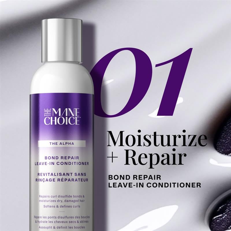 The Mane Choice Alpha Bond Repair Oil for Curly Hair - Repairs Disulfide Bonds, Reduces Breakage, Lightweight & Non-Greasy, Strengthens & Smooths Hair