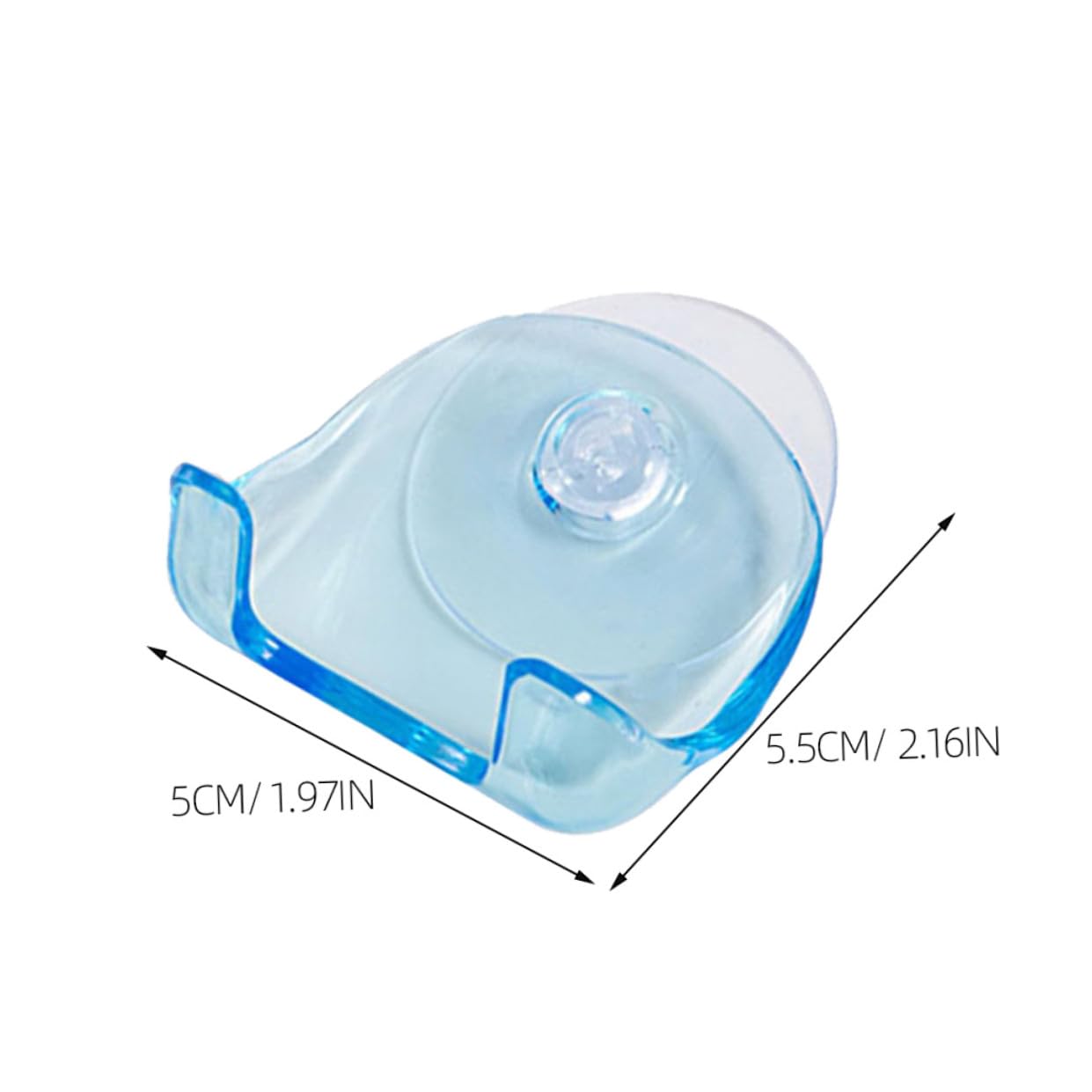 SOLUSTRE 2pcs Strong Suction Cup Razor Holder for Shower Wall Mount Shaver Rack Plastic Grey Beauty and Personal Care SOLUSTRE