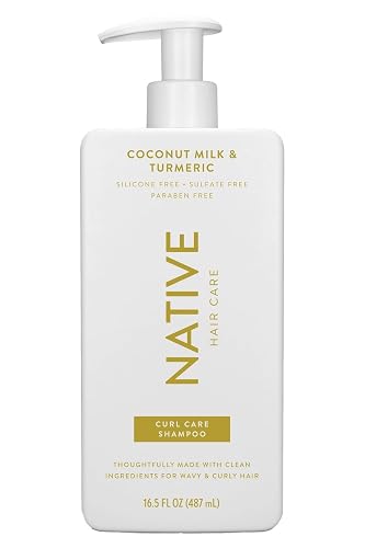Curl Care Native Coconut Milk & Turmeric Shampoo and Conditioner (16.5 oz) (Coconut Milk & Tumeric) Beauty & Personal Care Native