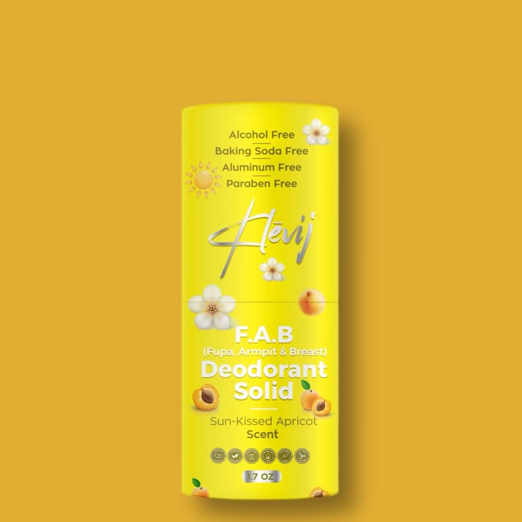 Klevij All Natural F.A.B. Deodorant - Sunkissed Apricot Scent - 1.7 oz Organic, Aluminum-Free Deodorant for FUPA, Armpit, and Breast Areas Beauty and Personal Care Klevij
