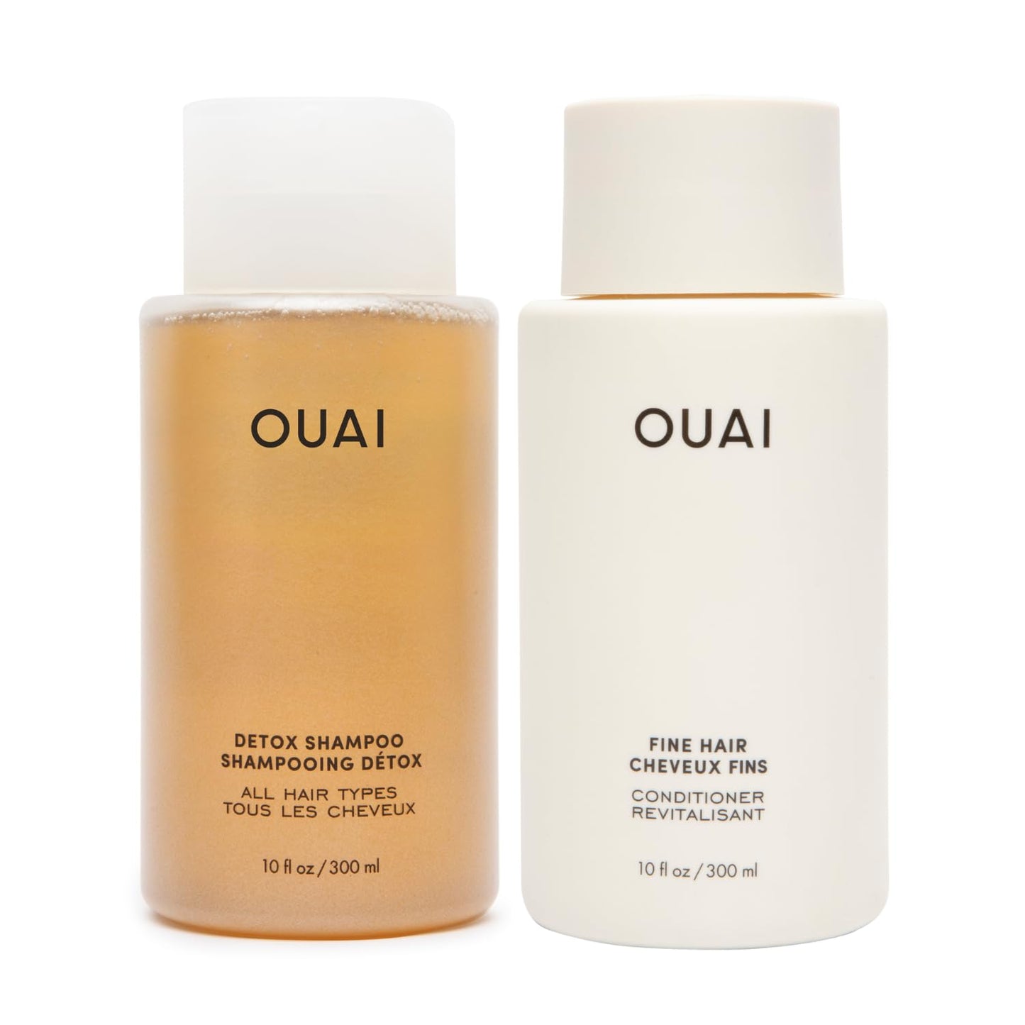 OUAI Detox Shampoo & Fine Hair Conditioner Bundle - Clarifying Shampoo for Build Up, Dirt, Oil, Product and Hard Water & Volumizing Conditioner Beauty & Personal Care OUAI