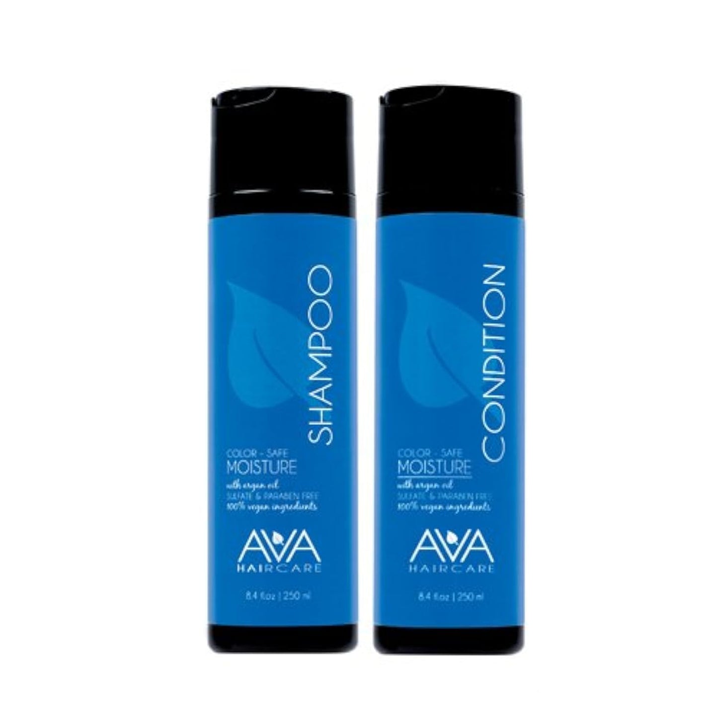 Ava Haircare - Moisture Shampoo And Conditioner - Vegan, Sulphate Free, Paraben Free, Cruelty Free (Set of 2, 8.4oz Each) Beauty & Personal Care Ava Haircare