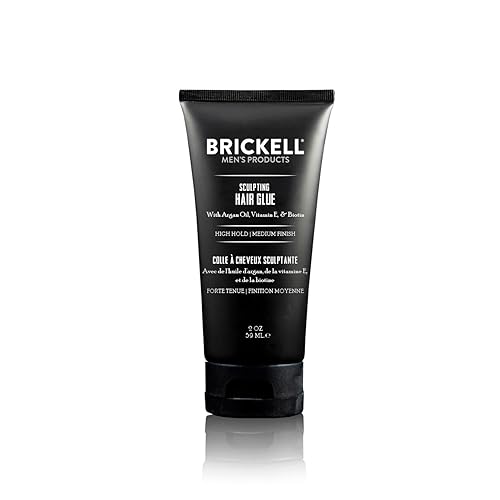 Brickell Men's Hair Styling Sculpting Hair Glue For Men, All Day Lasting Hold for Sculpting and Shaping Hair, 2 Ounce, Scented (2 oz) Beauty & Personal Care Brickell Men's Products
