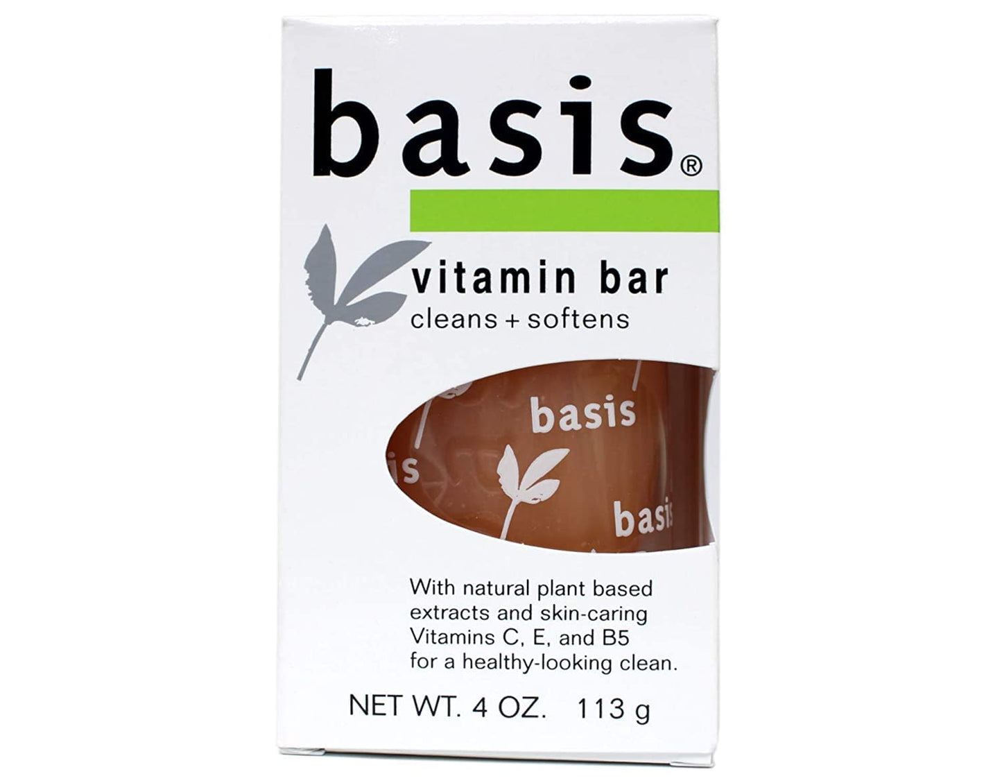 Basis Vitamin Bar Soap - 4 Oz, Pack of 5 Beauty & Personal Care Basis