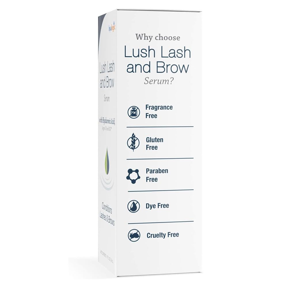 Hyalogic HA Lush Lash and Brow Serum with Hyaluronic Acid, Argan Oil and KGF™ for Lashes & Brows Conditioning - 0.17 Ounce Beauty & Personal Care Hyalogic