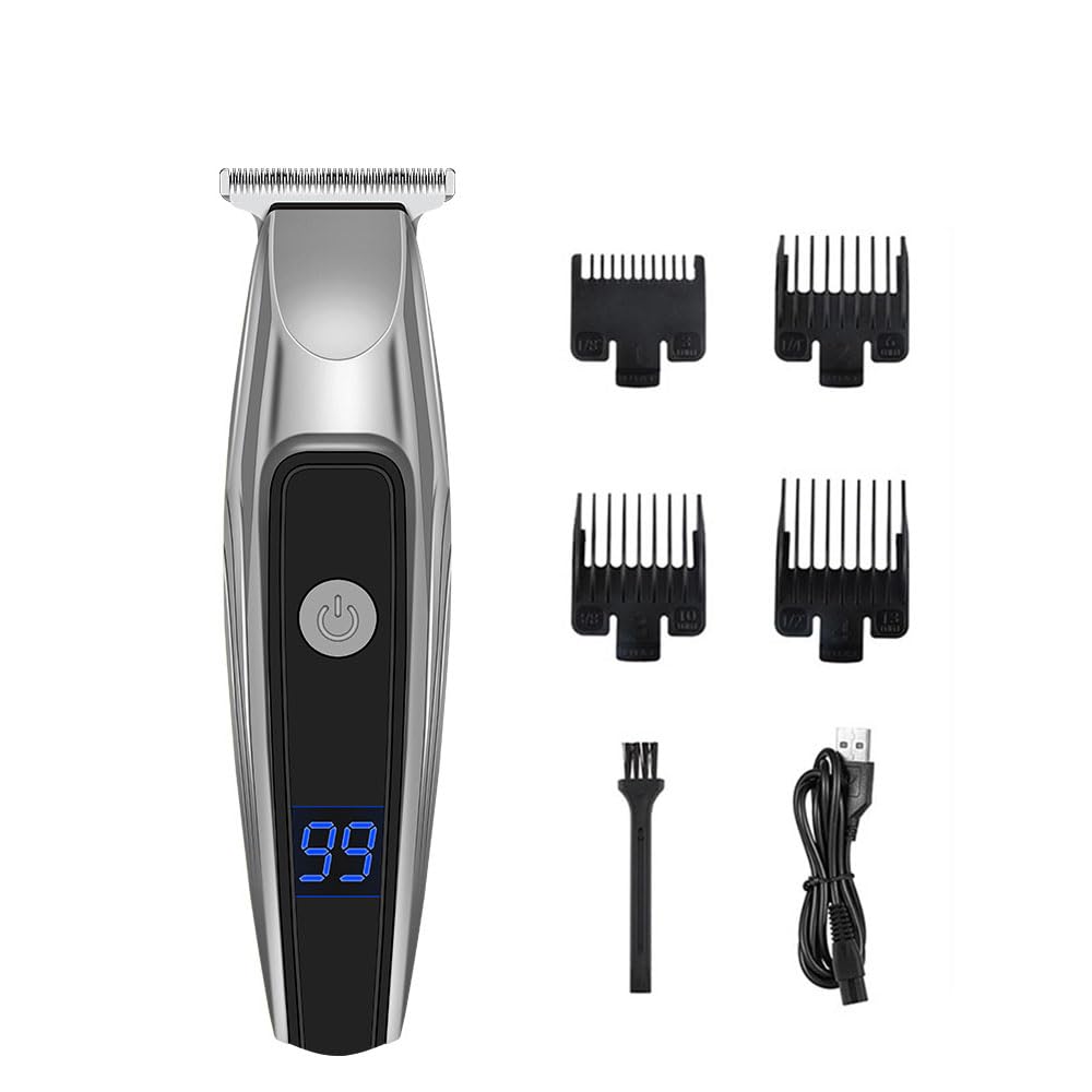 Professional Hair Clipper Set Digital Display Trimmer Kit with 4 Limit Combs 6500RPM Power Motor Cordless Rechargeable Haircutting Tool for Fammily Beauty and Personal Care GLESVOWIO