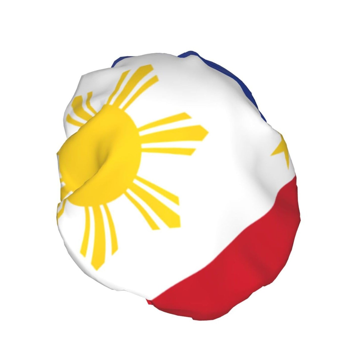 Philippines Flag Prints Shower Cap Double Layer Lined Waterproof Bathing Shower Hat Beauty and Personal Care Hayyett