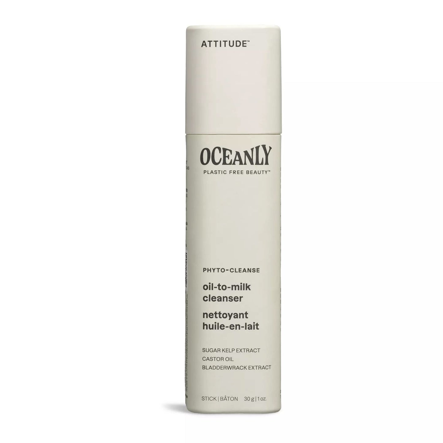 ATTITUDE Oceanly Oil-to-Milk Face Cleanser Bar, EWG Verified, Plastic-free, Plant and Mineral-Based Ingredients, Vegan and Cruelty-free Beauty Beauty & Personal Care ATTITUDE