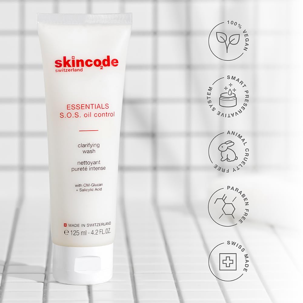 Skincode S.O.S Oil Control Clarifying Wash - Pore-Refining, Breakout-Reducing Cleanser | Advanced Pore-Cleansing Formula | Dermatologist Tested, Free Beauty & Personal Care SKINCODE 2