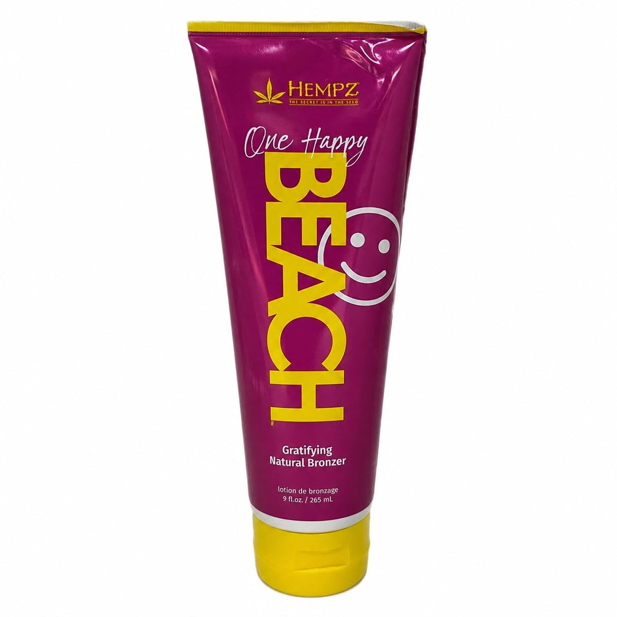 HEMPZ Tanning Lotion - One Happy Beach Gratifying Natural Bronzer - Moisturizing Self-Tanning Lotion for Tanning Beds, Beach, Sun - 9 Fluid ounces