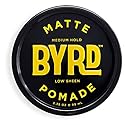 BYRD Hair Matte Pomade - Medium Hold, No Sheen, For All Hair Types, Mineral Oil & Paraben Free, Phthalate & Sulfate Free, Cruelty-Free, Water Based Beauty & Personal Care BYRD Hairdo Products