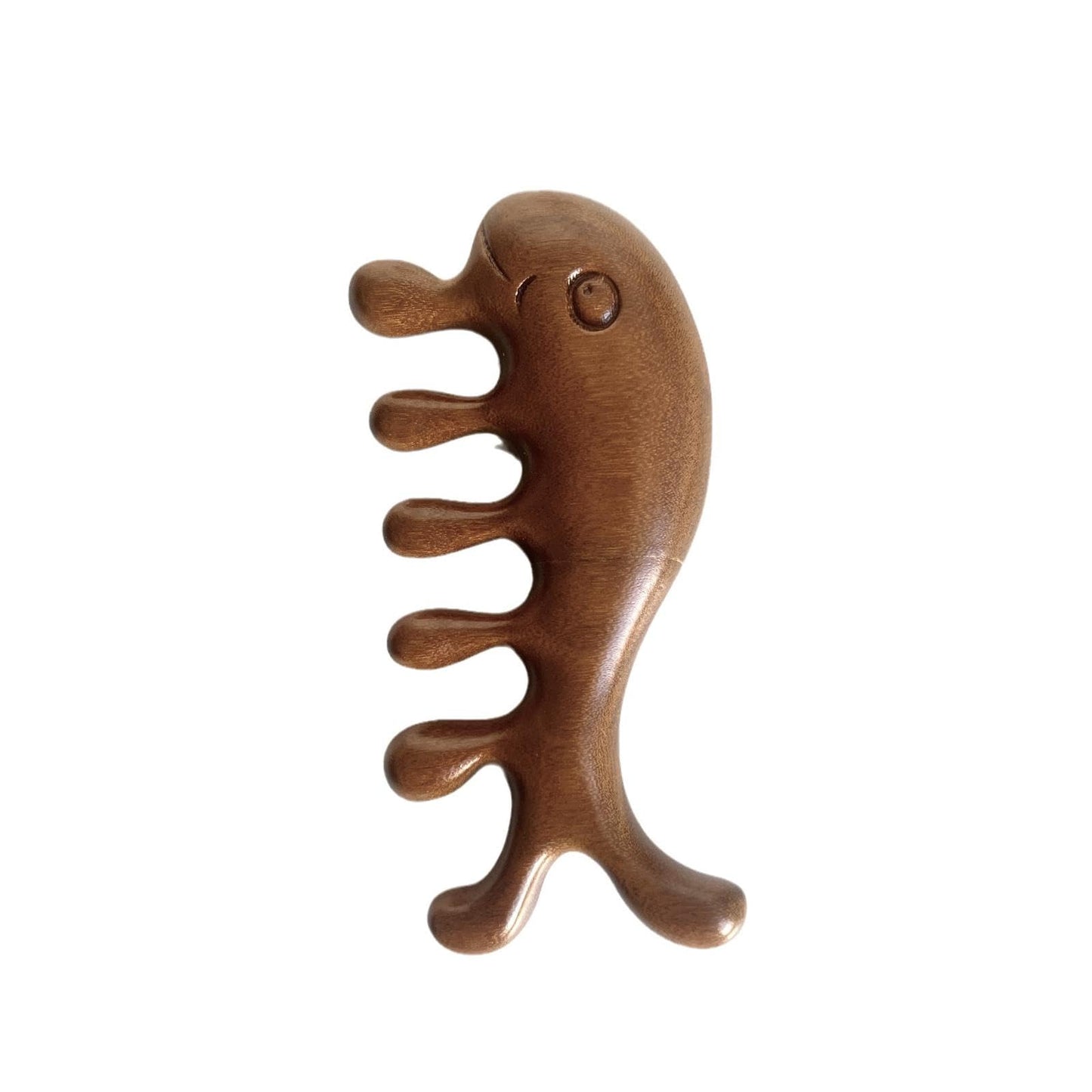 Ebony five-tooth massage comb Meridian comb for head men and women scraping head therapy special round head big wide finger massage scalp Beauty and Personal Care HoELo