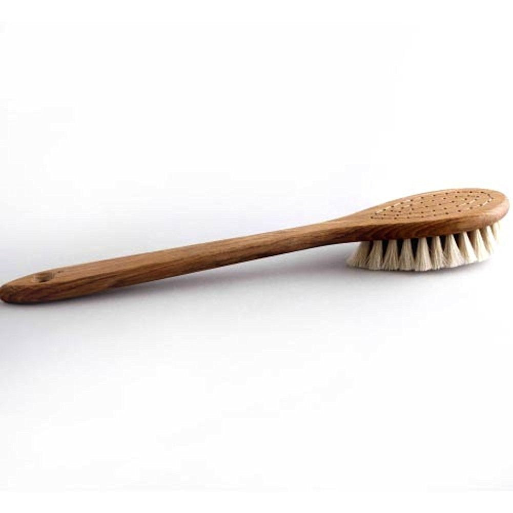 IRIS Horsehair Oak Bath Brush - Gentle Cleansing - Bath & Body Beauty and Personal Care Iris Ohyama