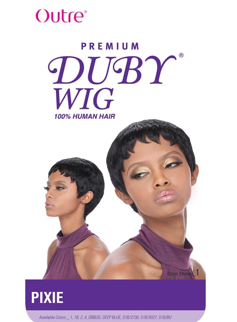 Outre Premium Duby Human Hair Wig - PIXIE (DEEP BLUE)