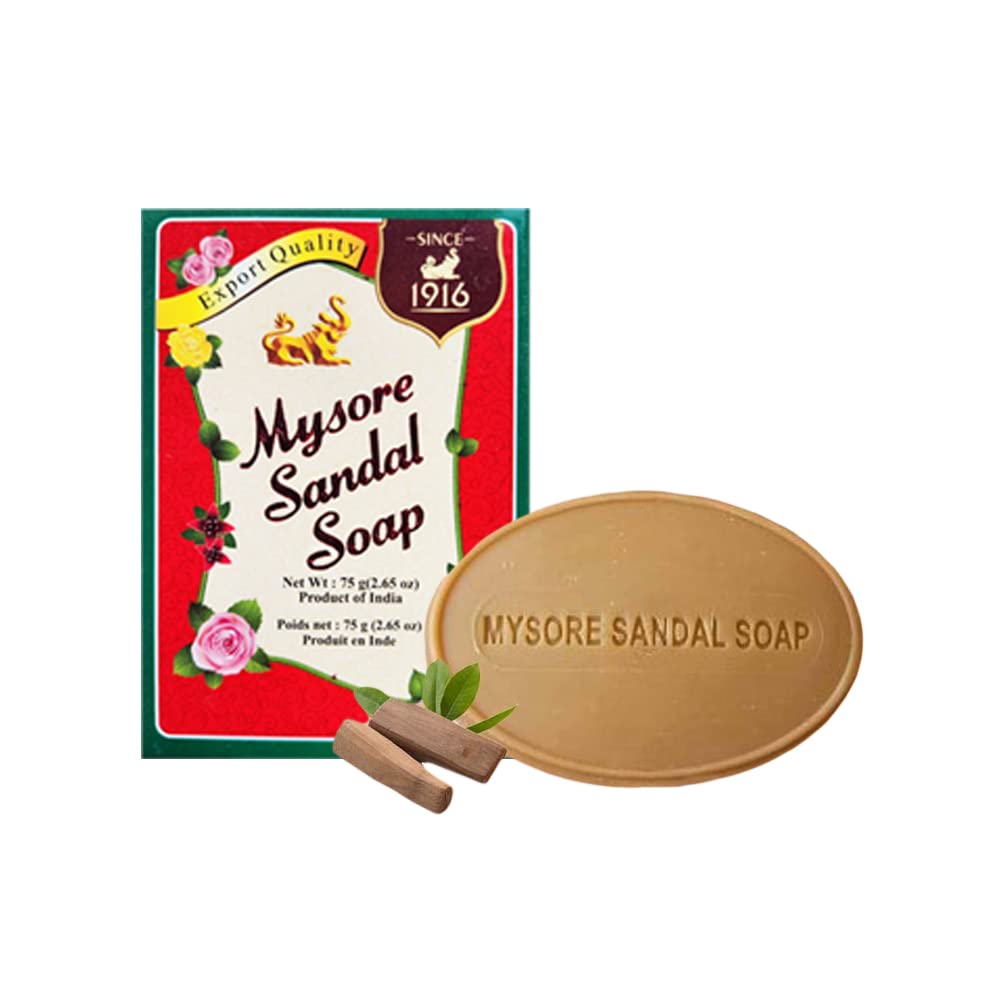Mysore Sandal Soaps Pack of 10 (75 gr. Bars) Beauty & Personal Care Mysore Sandal