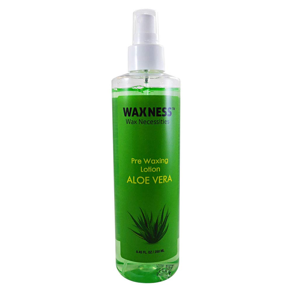 Waxness Pre Waxing Lotion with Natural Aloe Vera Extract 8.45 oz (250 ml) - Skin Prep Cleanser Before Waxing, Removes Oil & Residue, Professional Use Beauty and Personal Care Waxness