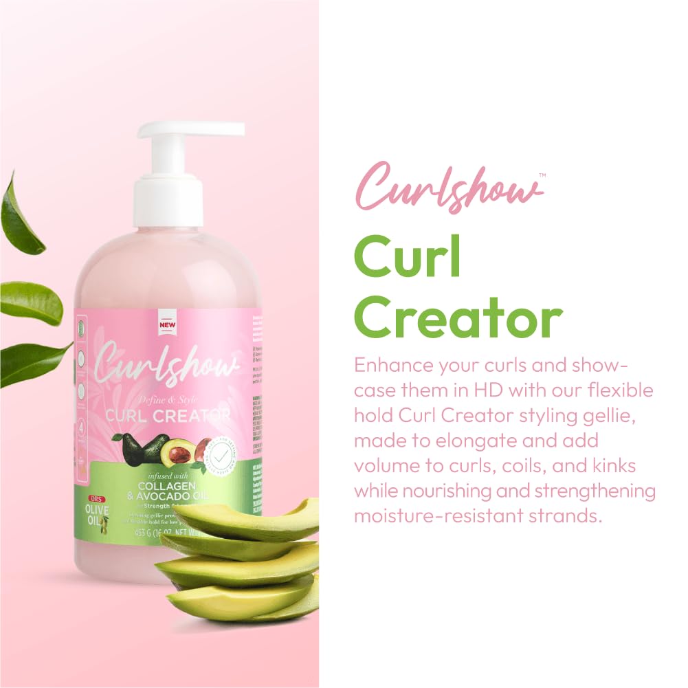 ORS Olive Oil Curlshow Curl Creator Infused with Collagen & Avocado Oil for Strength & Length (16.0 oz) Beauty & Personal Care ORS