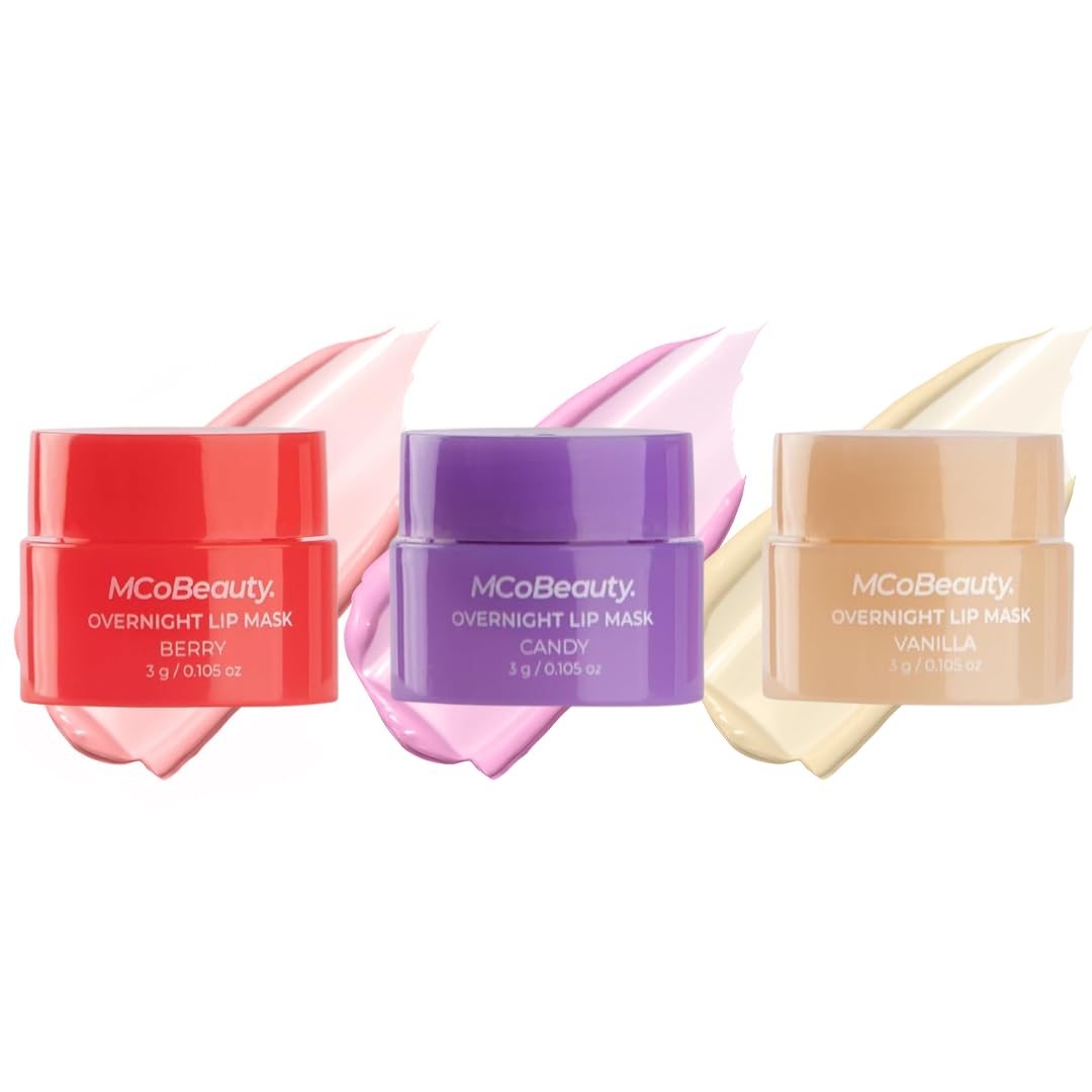 MCoBeauty Double Duty Lip Mask Deluxe Trio - x3 Hydrating Overnight Balms Beauty and Personal Care MCoBeauty