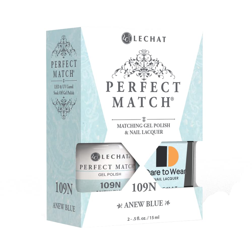 LeChat - Perfect Match - Matching Gel Polish & Nail Lacquer - Holocene Collection (Anew Blue)