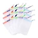 INVODA 20 PCS Soap Net Bag Double Layer Drawstring Soap Mesh Soft Bath Soap Net for Facial Body Exfoliation Cleaning Tool (Random Color) Beauty & Personal Care INVODA