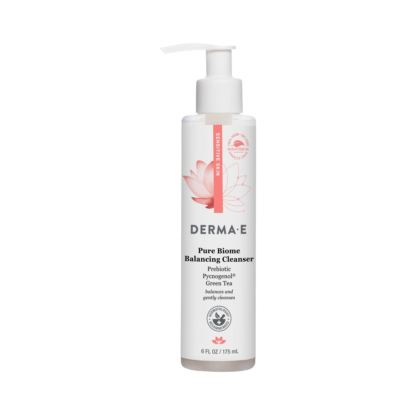 Derma E Pure Biome Balancing Cleanser- For Sensitive Skin Fragrance-Free, 6oz Beauty & Personal Care Derma E