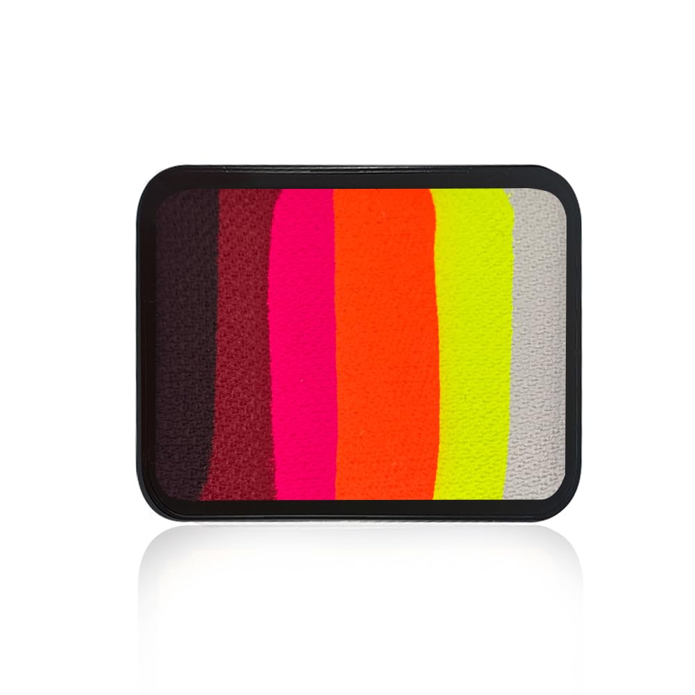 Kraze FX Frisky Feline Face Paint Refill 20g by Jacqueline Howe - Animal Split Cake - Dark Red to White Gradient - Large Replacement for Bold Beauty & Personal Care Kraze FX