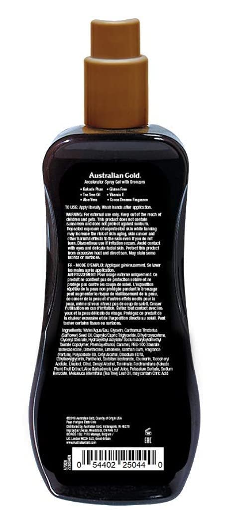 Australian Gold Accelerator Spray Gel with Bronzer 8 Ounce (Pack of 2) Beauty & Personal Care Australian Gold